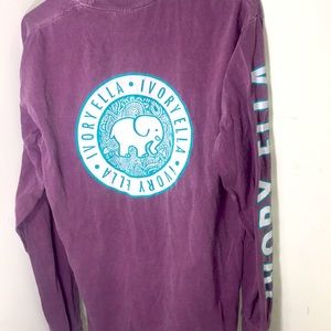 purple shirt long sleeve